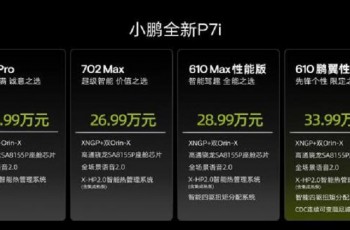 小鹏全新P7i 惊艳上市 售价24.99万元起